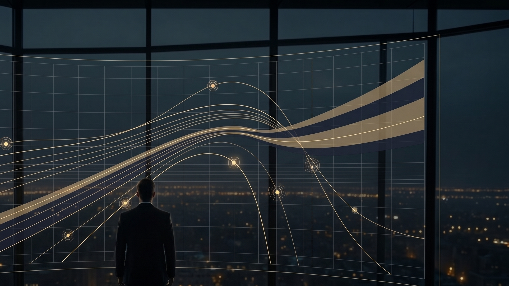 Forecasting environment with risk bands and capacity arcs